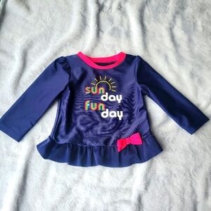 Cat & Jack long sleeve rash guard swim top size 9 months